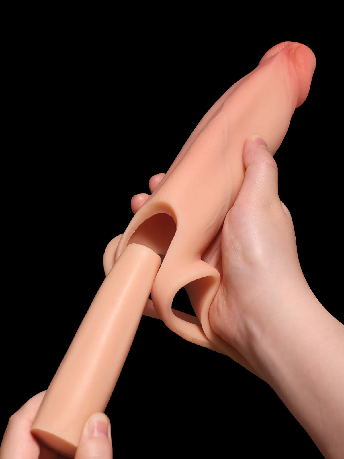 Knox Hollow Strap-On | DP Dildo |  Wearable Cock Sleeve | Silicone Rod Accessories