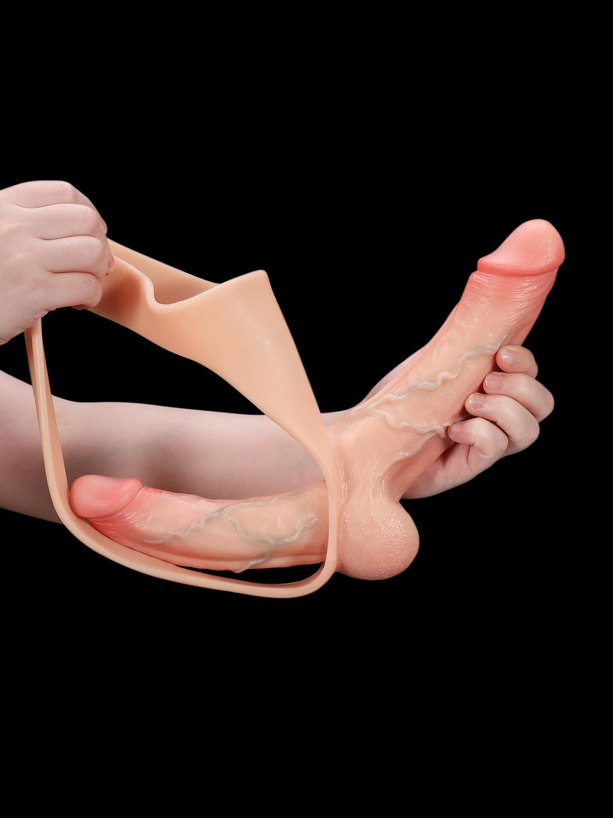 Lawrence 7 Inch Wearable  Lesbian Double Dildo Vibrating Strap-on Dildo