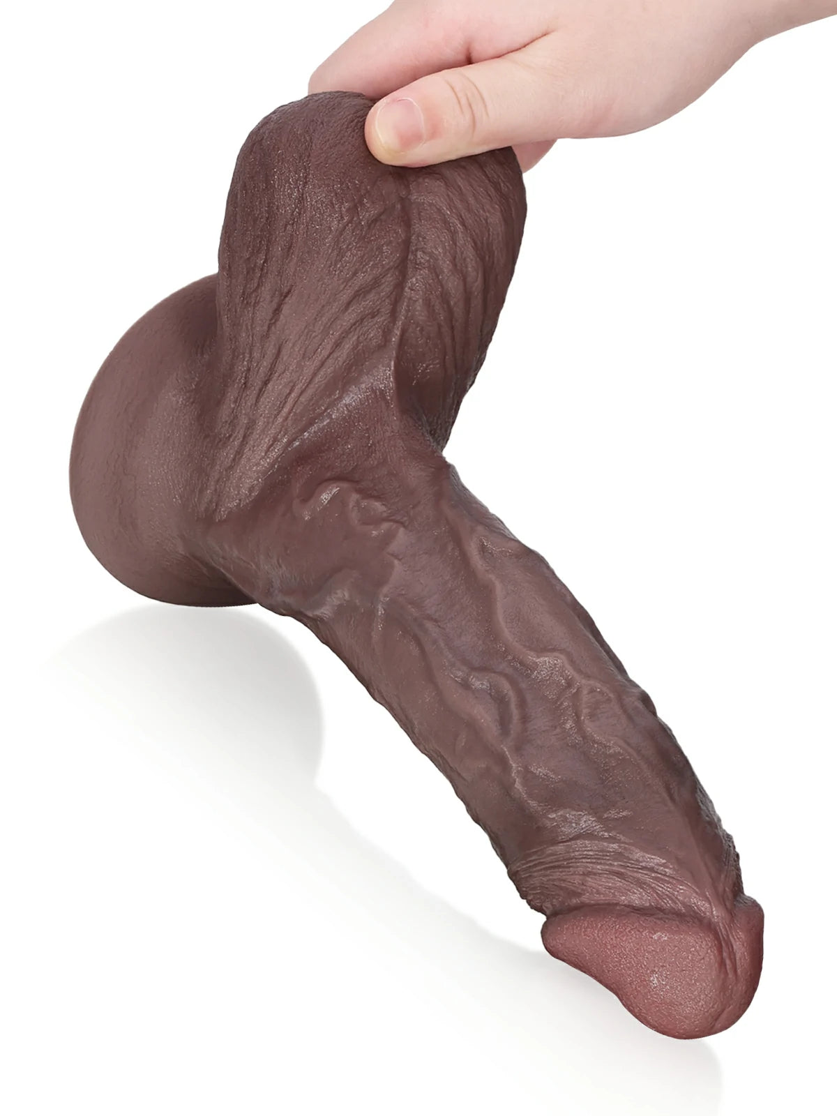 Louis 9.4 Inch Brown Thick Realistic Dildo Vac-U-Lock Compatible