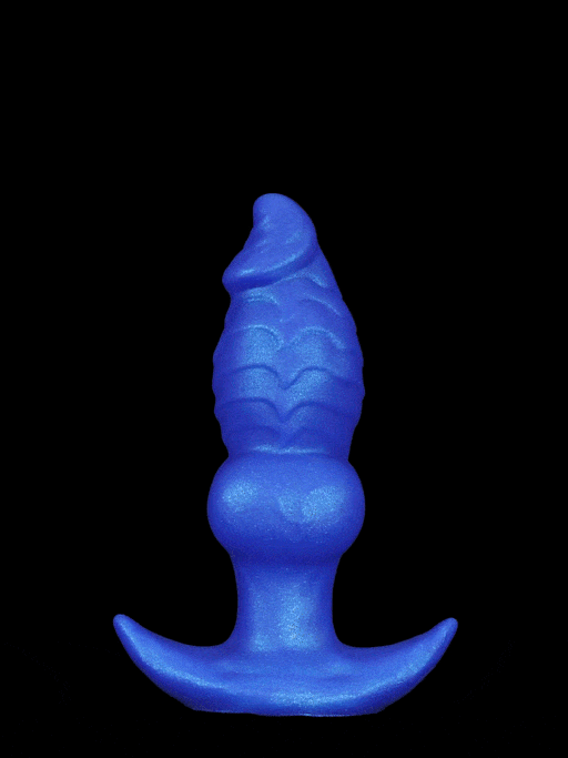 Miles 5 Inch Blue Fantasy Dog Dildo Inflatable Anal Plug