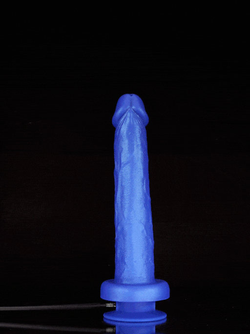 Philip 11.5 Inch Blue Fantasy Squirting Dildo Inflatable Anal Plug