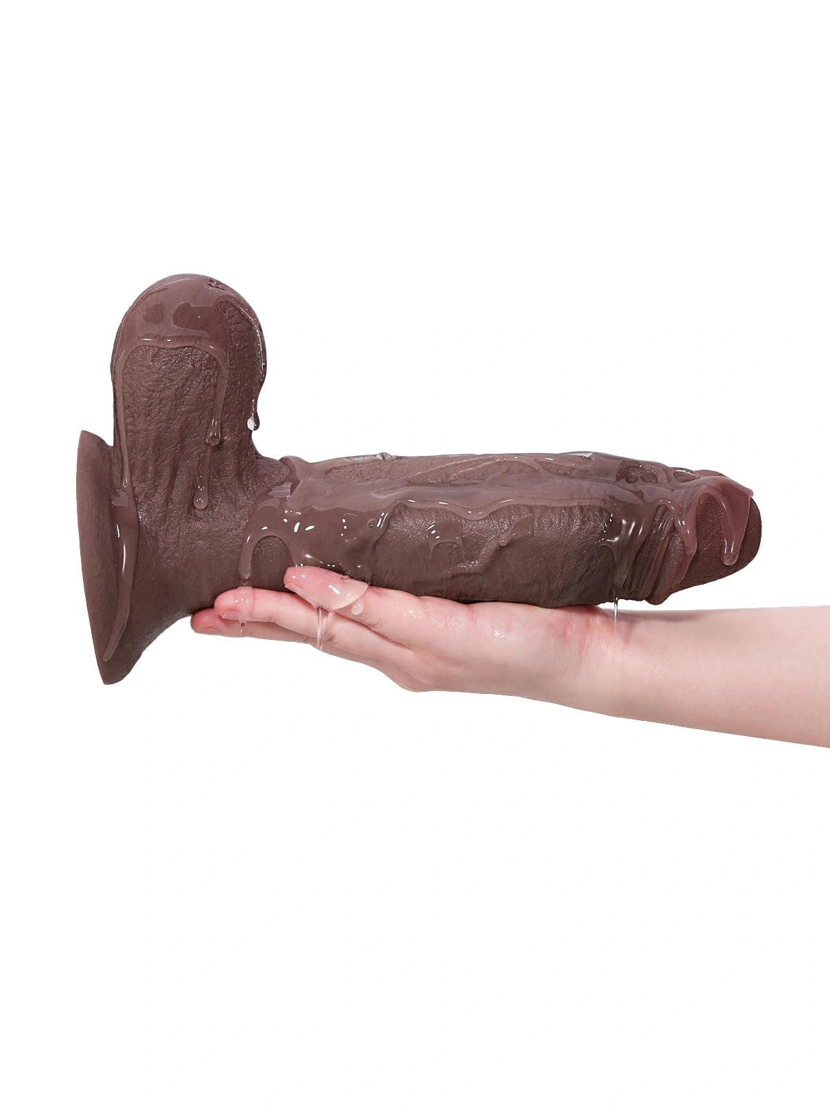Preston 10.2 Inch Brown Thick Realistic Dildo Vac-U-Lock Compatible