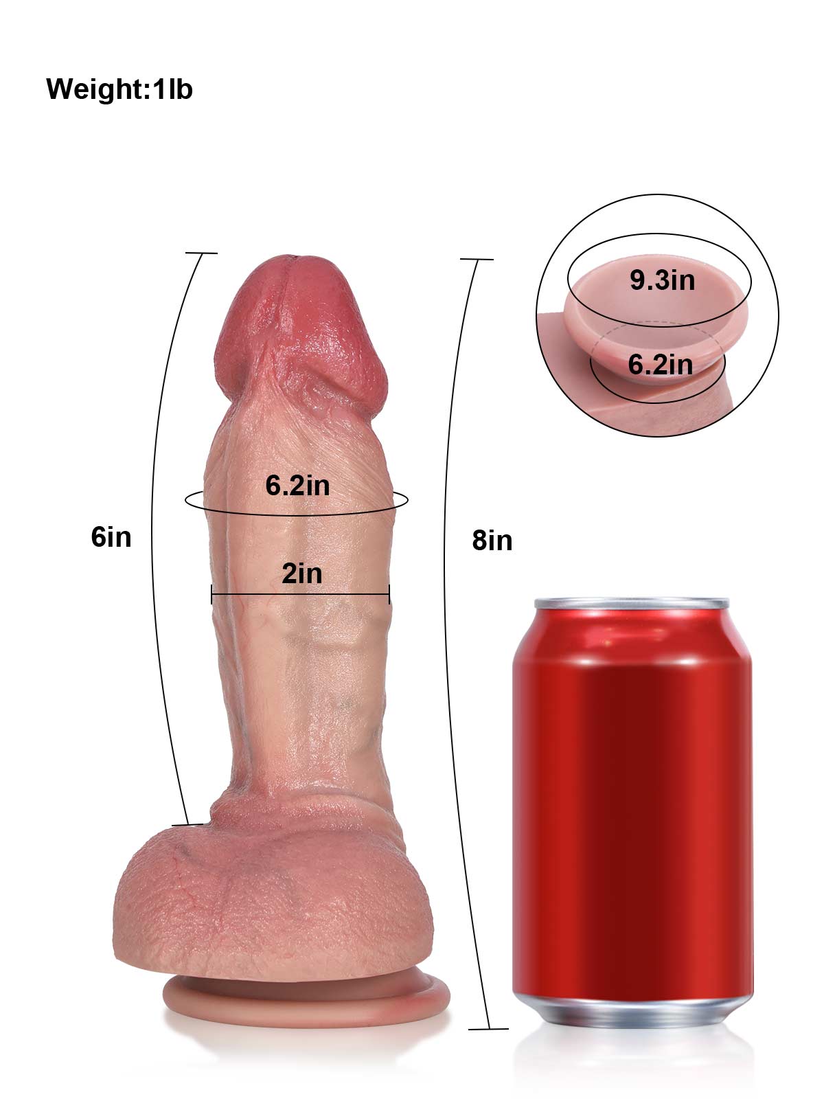 Rex 8 Inch Thick Realistic Dildo