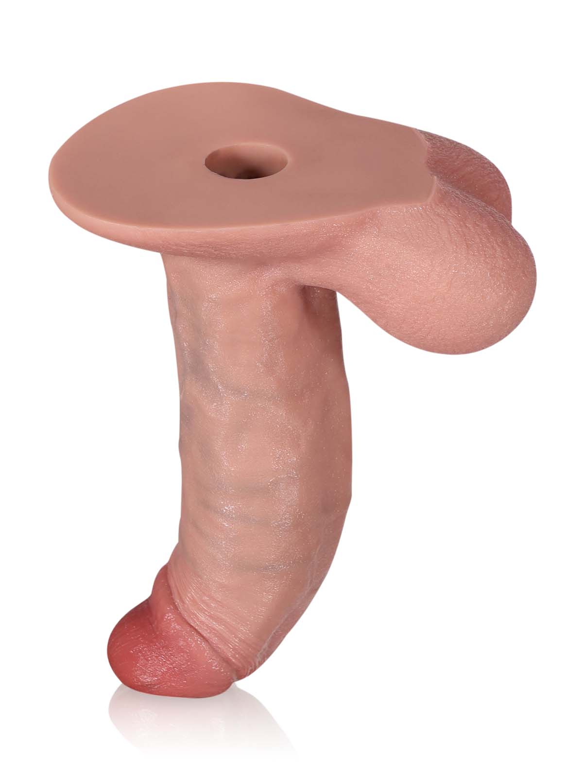 Rob 7.7 Inch 3D Thick Dildo With Swinging Balls & Vac U Lock Suction Cup