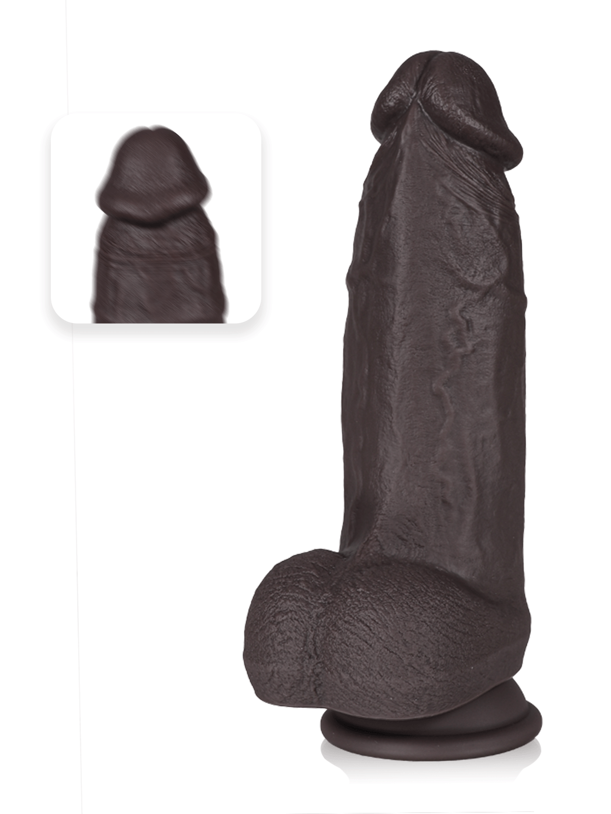 Theo 9 Thick Black Vibrating Dildo