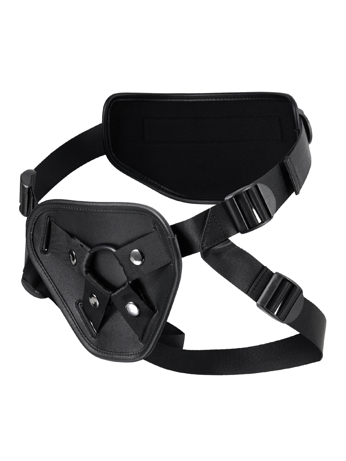 Thickened Black Strap Features Rings In 3 Sizes.