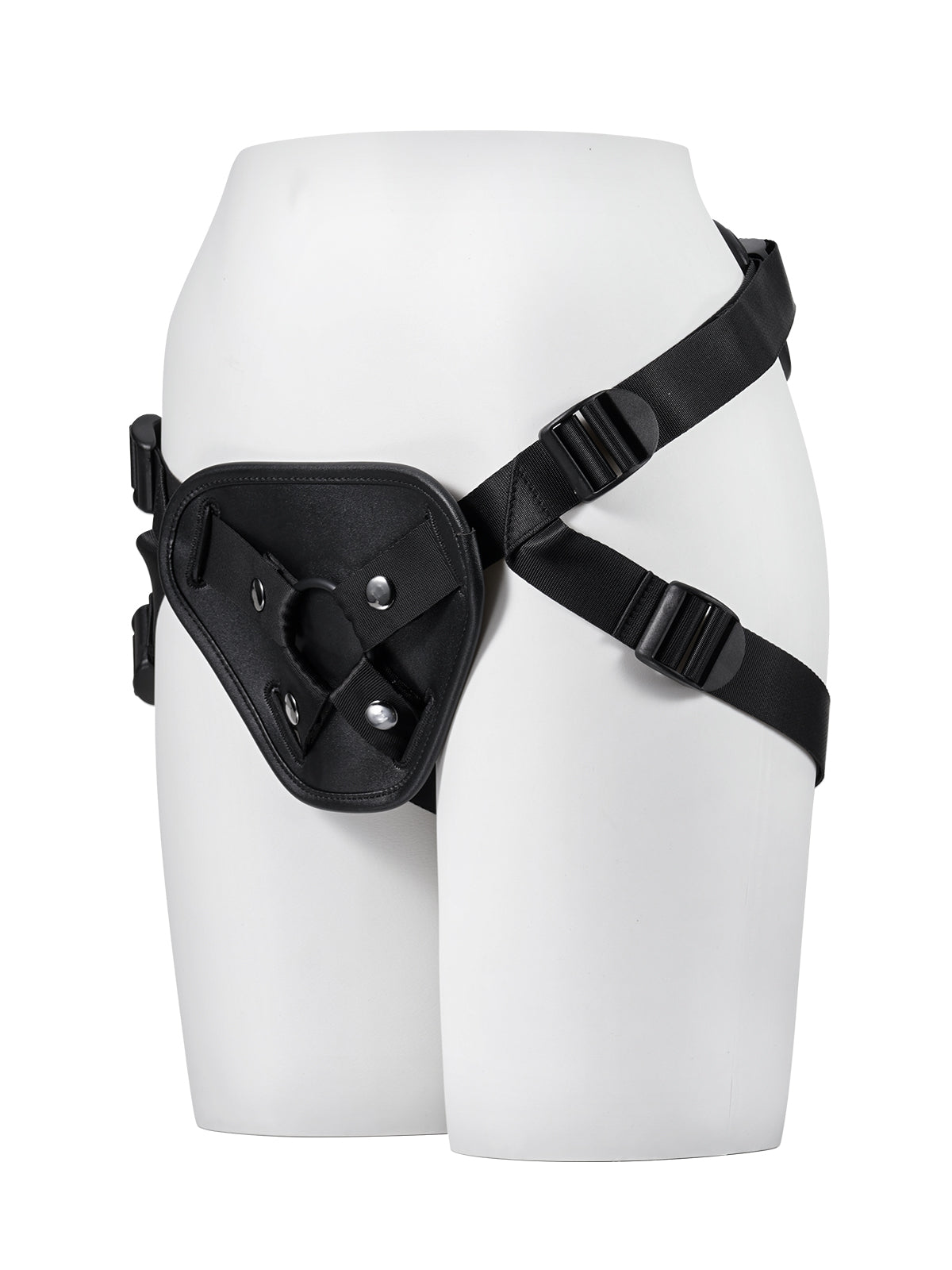 Thickened Black Strap Features Rings In 3 Sizes.