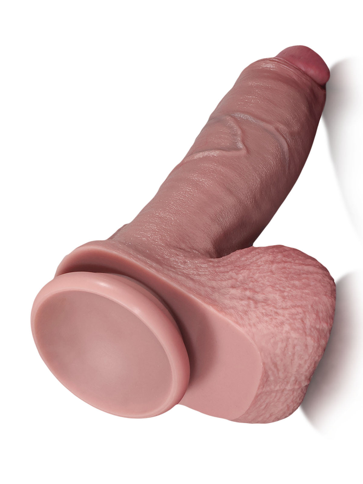 Titan 10.4" Sliding Skin Uncut Foreskin Silicone Dildo with Realistic Balls