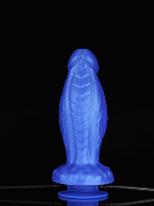 Victor 9.8 Inch Blue Thick Fantasy Squirting Dildo Inflatable Anal Plug