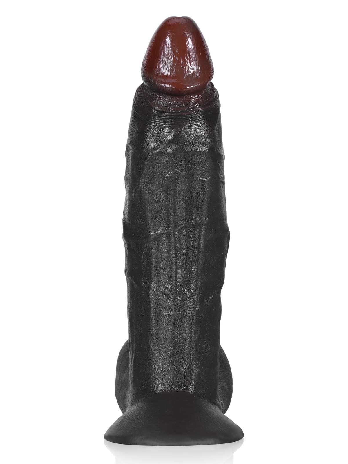 Zach 10 Inch 3D BBC Thick Dildo With Swinging Balls & Vac U Lock Suction Cup