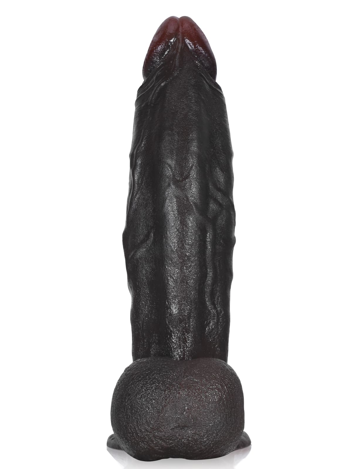 Zach 10 Inch 3D BBC Thick Dildo With Swinging Balls & Vac U Lock Suction Cup