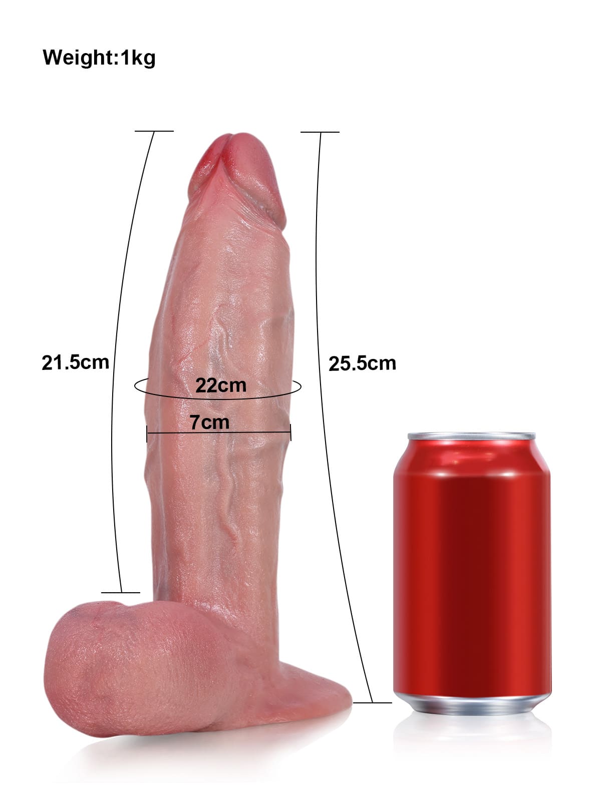 Zach 10 Inch 3D Extra Thick Dildo With Swinging Balls & Vac U Lock Suction Cup